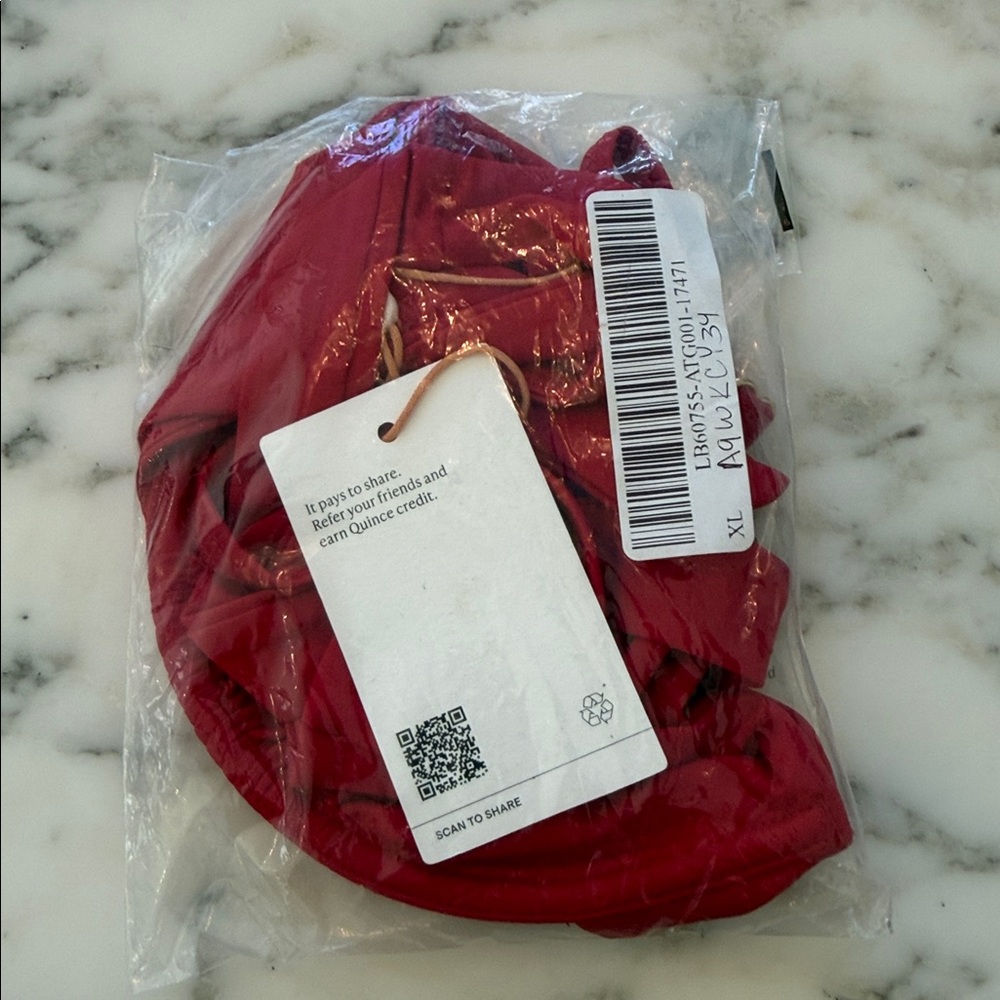 NWT Quince Women's Italian Demi Bikini Top Red Size S, M, L and XL - Picture 14 of 14